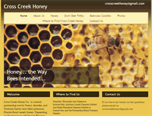 Tablet Screenshot of crosscreekhoneyco.com